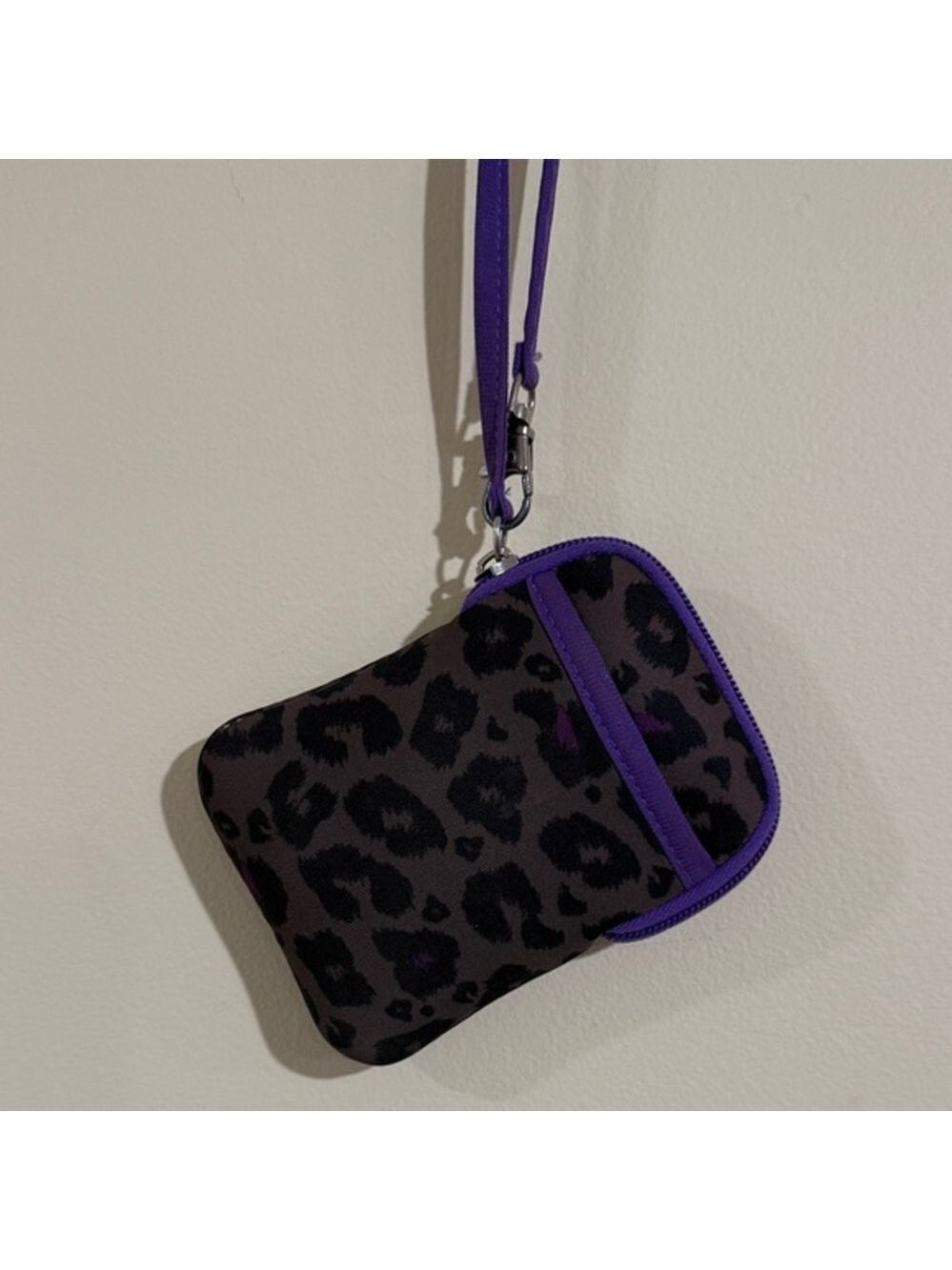 Leopard Wristlet Purple-women’s wallets credit card wristlet Women’s wristlets